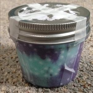 Blue and purple flown  beads slime